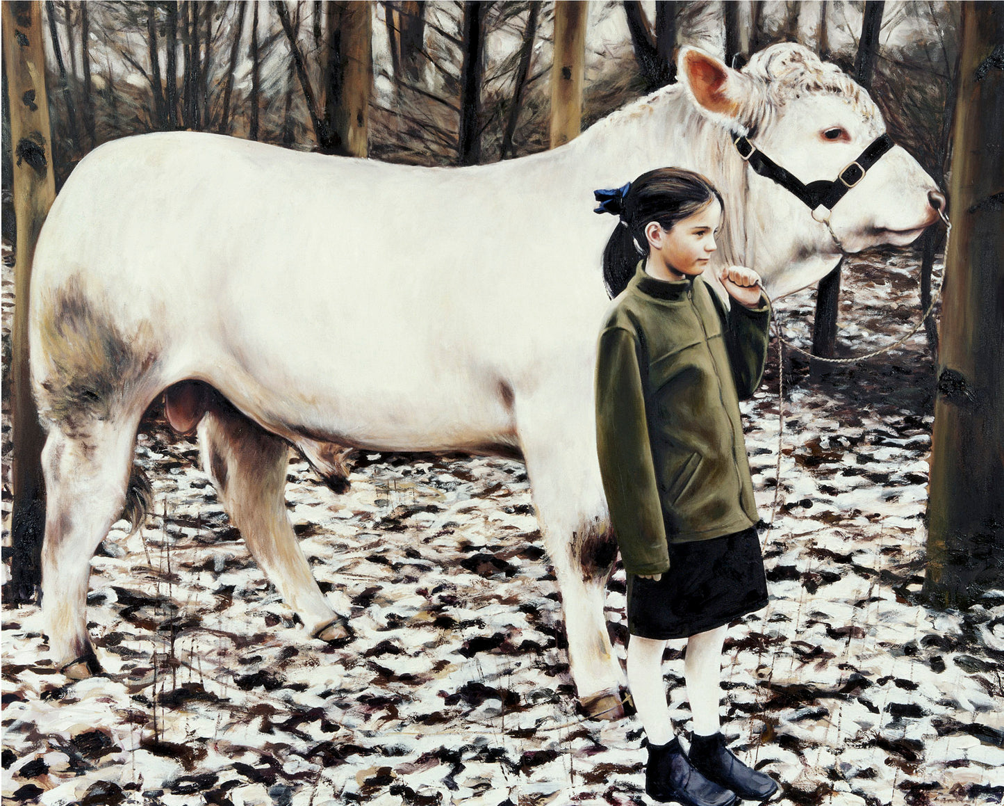 Labyrinth (girl leading a young bull)