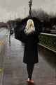 Black Umbrella on the Bridge (0652)