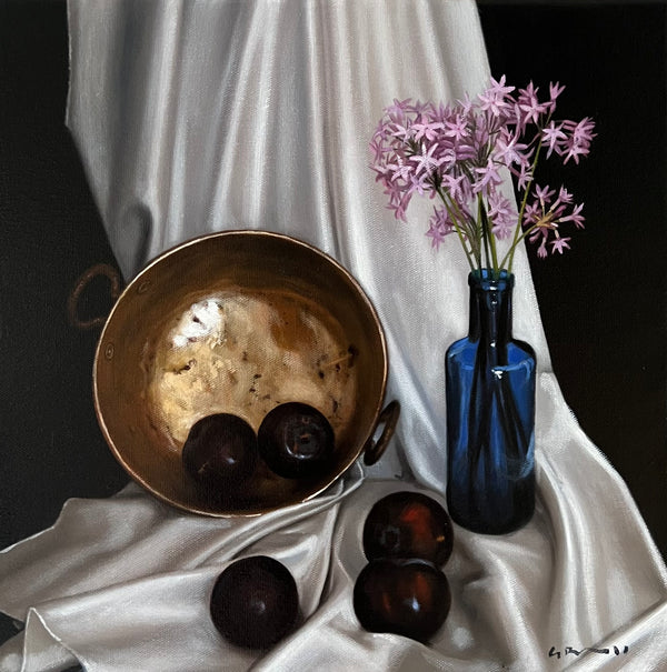 Still Life with Flowers and Plums (0735)