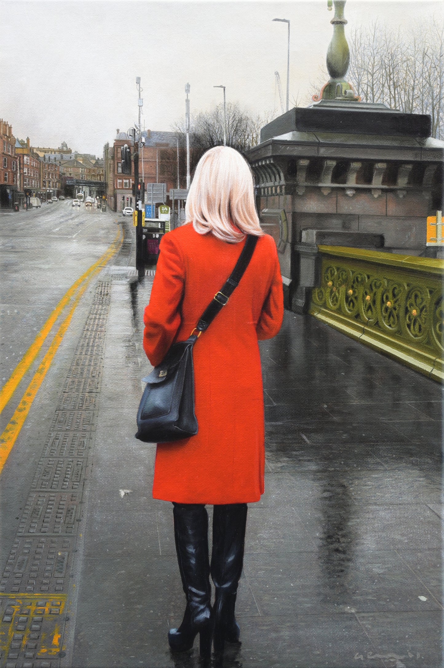 Red Coat on the Bridge