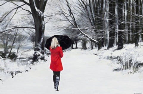 Red Coat on a Winter's Path